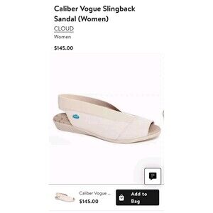 Cloud Caliber Vogue Slingback Leather Sandal Women's EU 39/US 8 Tan Blue